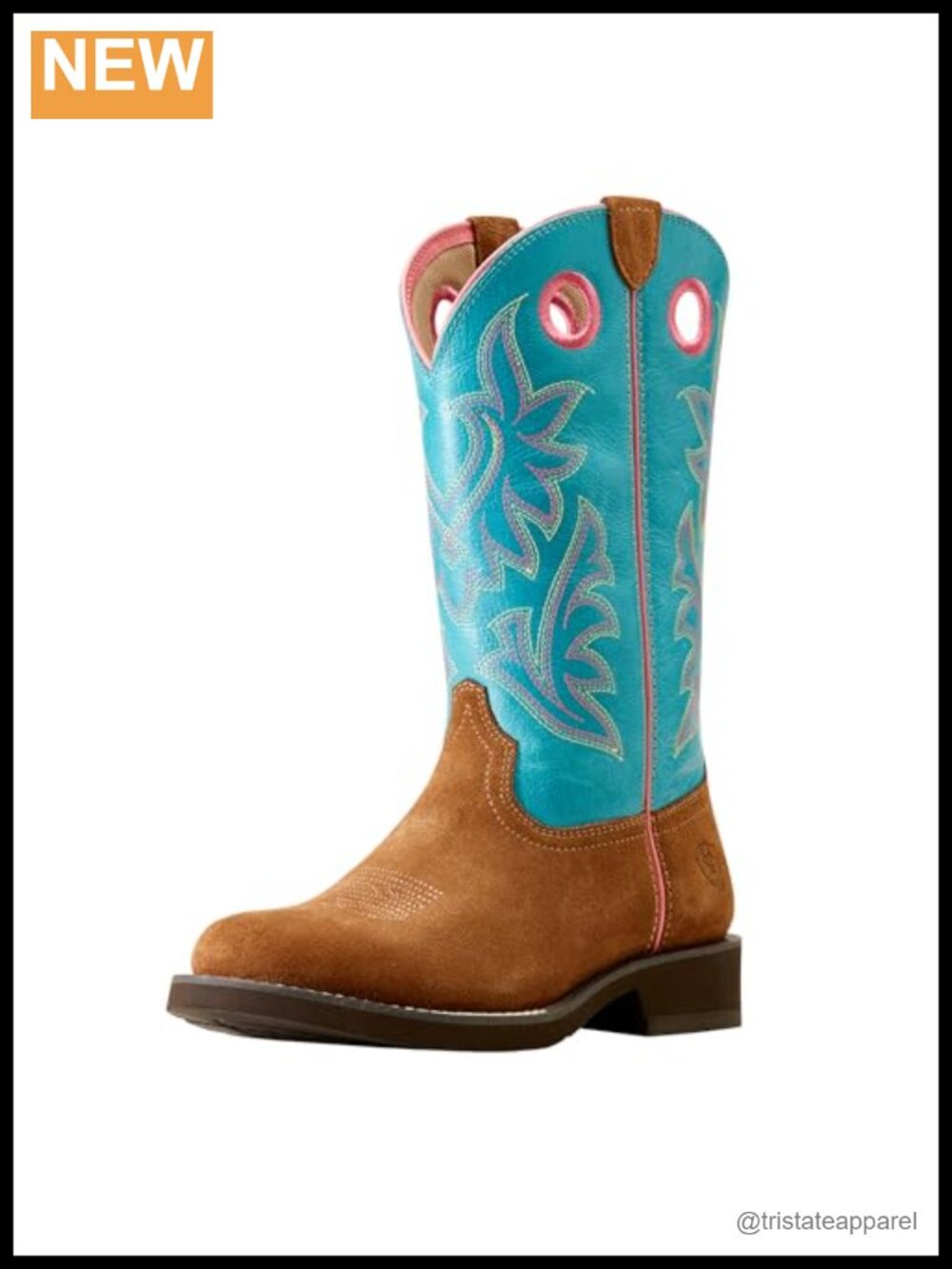 Women's Western Boots Pull-On Square Toe Leather Faux Suede Mid-Calf Block Heel